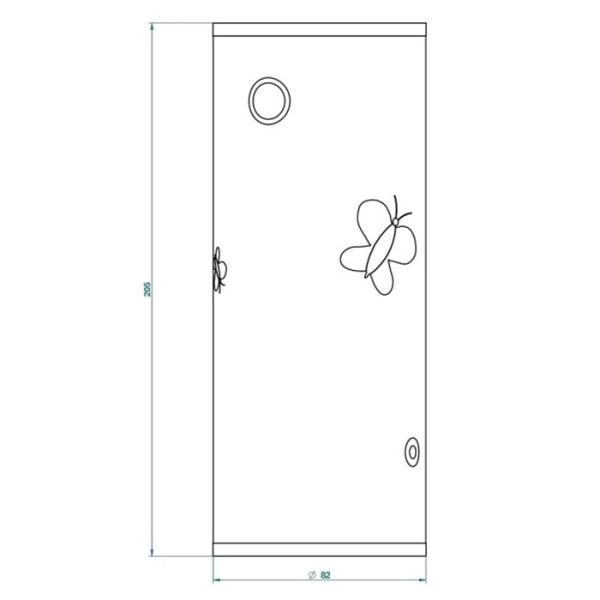 Контейнер THG Capucine vert dcor Platine A7E.A02.4617 белый