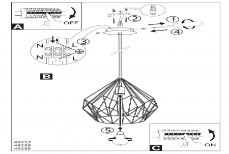 Подвесной светильник Eglo Carlton 49259