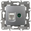 ТВ-розетка и розетка Ethernet RJ-45 без рамки Эра Эра 12 12-3110-03