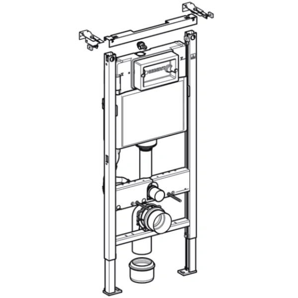 Инсталляция для унитаза Geberit Duofix UP100 458.103.00.1 для клавиш Delta