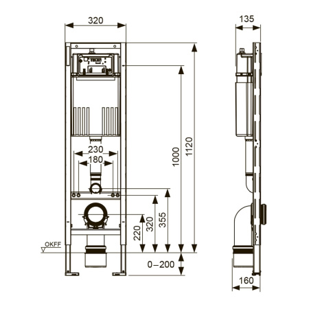 Инсталляция для унитаза Tece TECEbase 9400440
