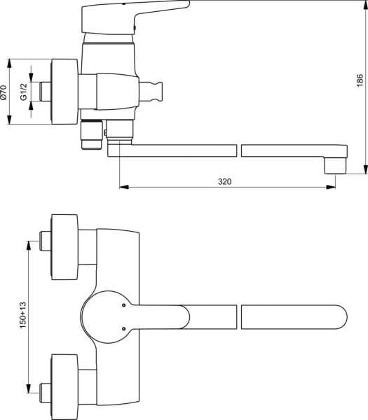 Смеситель для ванны/душа Ideal Standard Connect B9923AA