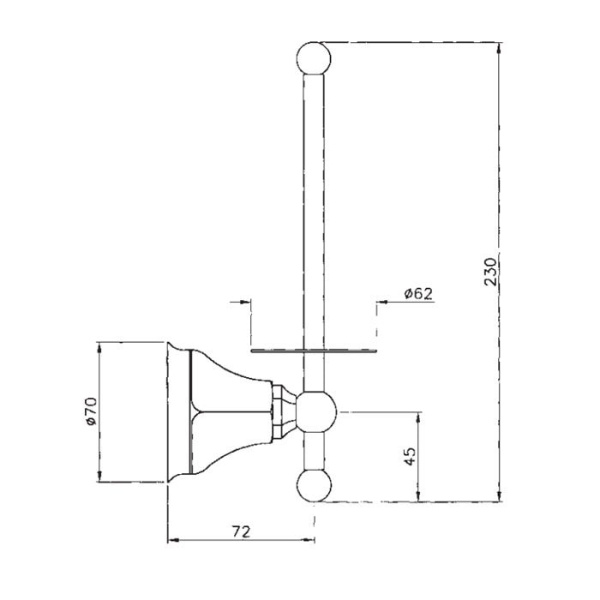 Держатель туалетной бумаги Nicolazzi Teide 1497CR05