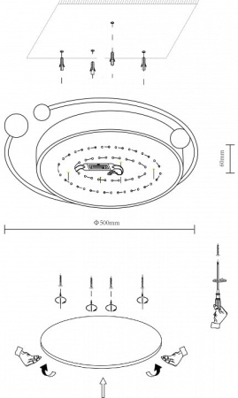 Накладной светильник Velante Velante 435-307-02