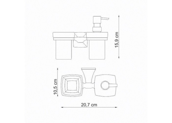 Дозатор жидкого мыла WasserKRAFT Wern K-2589