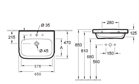 Раковина Villeroy&Boch Architectura 65x47 41886501