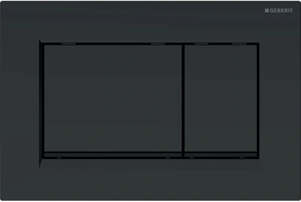 Инсталляция для унитаза Geberit Duofix Sigma 30 111.300.00.5 + 111.815.00.1 + 115.883.16.1 с кнопкой смыва, черный матовый/черный глянец/черный матовый