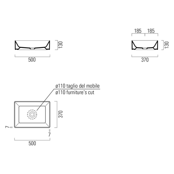 Раковина GSI Kube X 50 942911