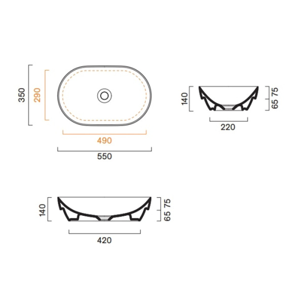 Раковина Catalano Sfera 55 0524550001
