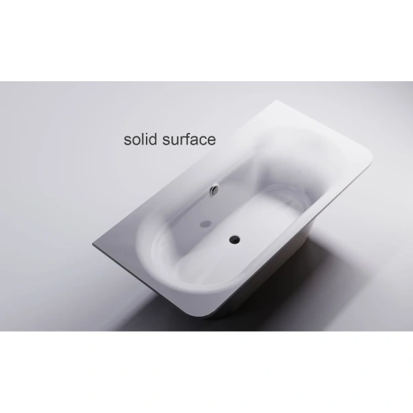Ванна из литьевого мрамора Astra-Form Прима Solid Surface 01010079 185x90 см, отдельностоящая, белый матовый
