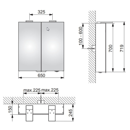 Зеркальный шкаф Keuco Royal 15 14402171301