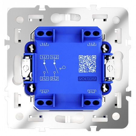Выключатель двухклавишный без рамки Voltum S70 VLS020102