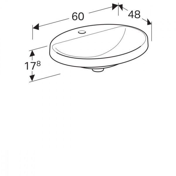Раковина Geberit VariForm 60 500.726.01.2