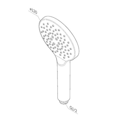 Душевая лейка AM.PM Like F0280022 черная матовая