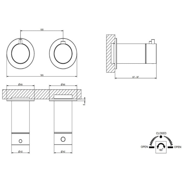 Смеситель для душа Gessi 316 54234#239 нержавейка