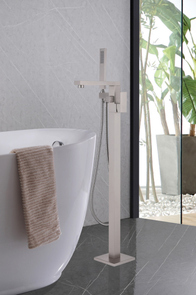 Смеситель для ванны Abber Daheim AF8215SP с душевым гарнитуром сатин