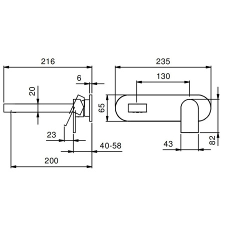Смеситель для раковины Fantini Mare 51 02 V013B
