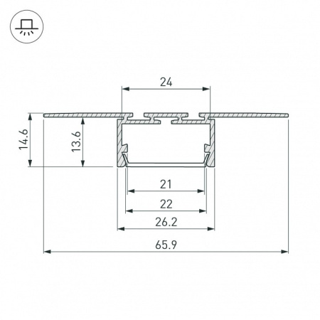 Профиль встраиваемый Arlight PLS-LOCK 033688