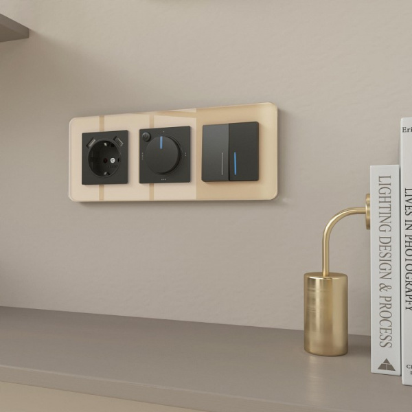 Рамка на 3 поста Werkel Elite (айвори стекло) W0032443