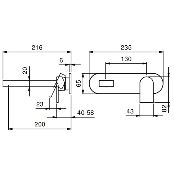 Смеситель для раковины Fantini Mare 51 02 V013B
