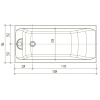 Акриловая ванна 150,4x70,4 см Eurolux Qwatry E1015070029