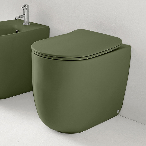 Приставной унитаз Kerasan Nolita 531811 зеленый мох