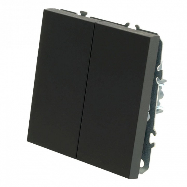 Выключатель двухклавишный без рамки Stekker Эмили 50167