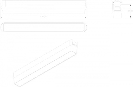 Накладной светильник Denkirs AIR LINEAR DK5330-BK
