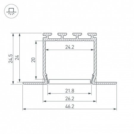 Профиль встраиваемый Arlight PLS-LOCK 033134
