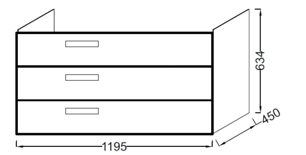 Тумба под раковину 120 см Jacob Delafon Rythmik EB1311-G1C белый