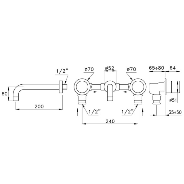 Смеситель для раковины Stella Bamboo BT01003CR00