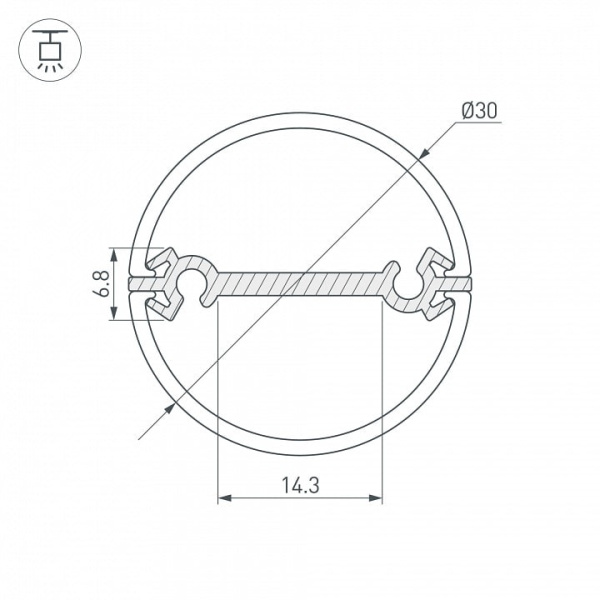 Профиль подвесной Arlight ROUND 029114