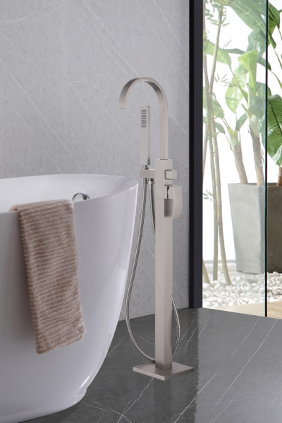 Напольный смеситель для ванны Abber Wasserfall AF8615SP сатин