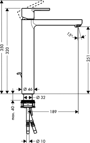Смеситель для раковины hansgrohe Metris S 31022000