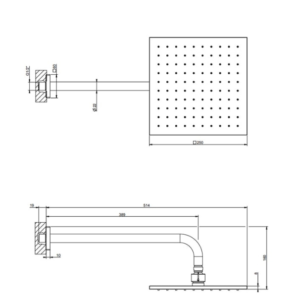 Верхний душ Gessi Rilievo 59158#031