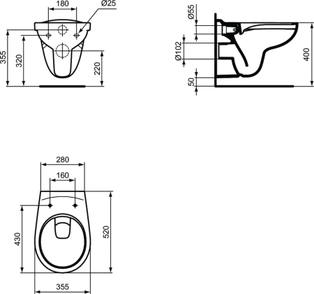 Унитаз подвесной Ideal Standard Eurovit K881201