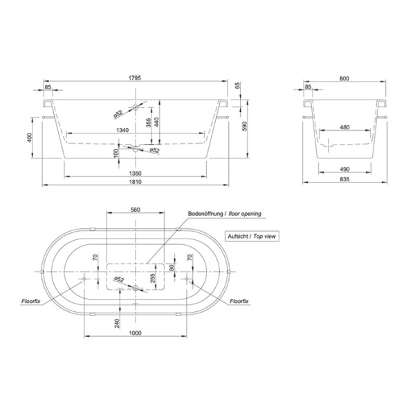 Ванна акриловая Knief Loft 180 0100-067-07