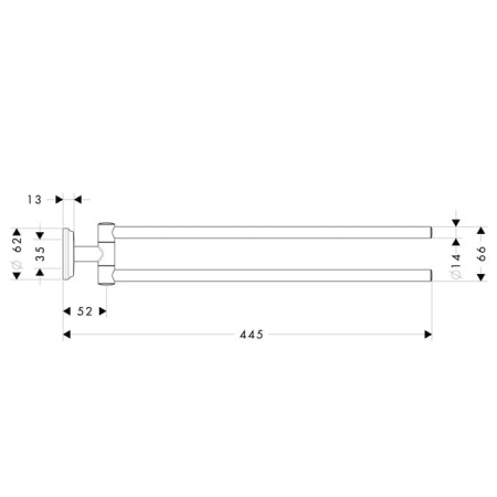 Полотенцедержатель hansgrohe LOGIS CLASSIC 41612000