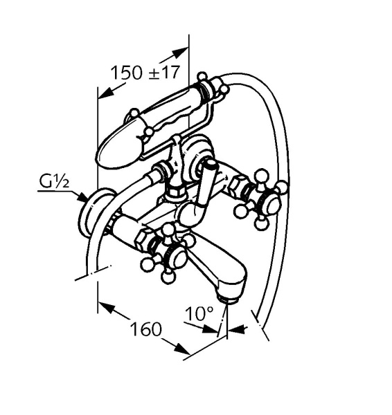Смеситель для ванны Kludi Adlon 514410520