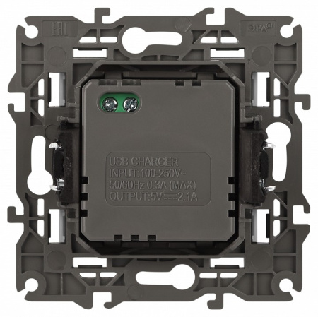 Розетка 2хUSB type A без рамки Эра Эра Elegance 14-4110-01