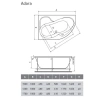 Акриловая ванна 160x100 см R Relisan Adara GL000013734