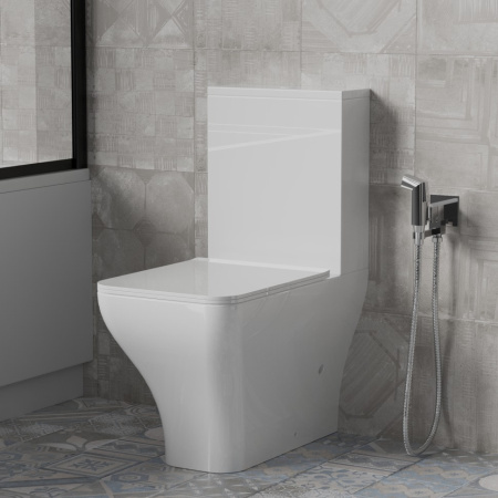 Смеситель с гигиеническим душем Paini Bella BLCR442 квадратный