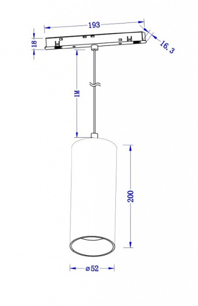 Подвесной светильник Maytoni Technical Фокус TR041-4-12W3K-M-DS-B