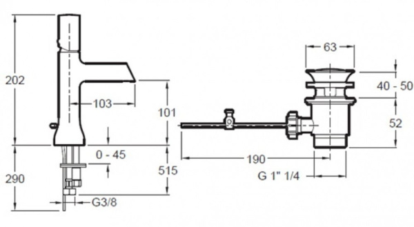 Смеситель для раковины Jacob Delafon Toobi E8959-BN полированный никель