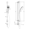 Душевой гарнитур Gessi Rilievo 59242#299 черный