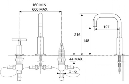 Смеситель для раковины Jacob Delafon Purist E144063-CP