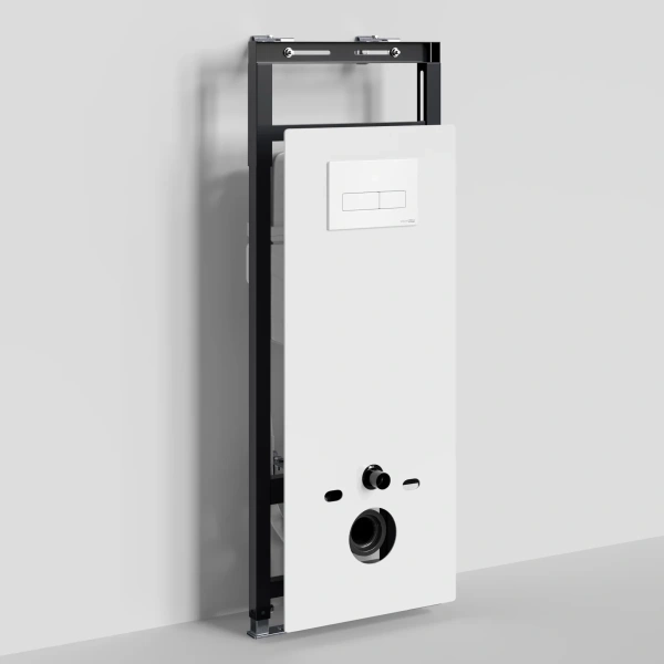 Инсталляция для унитаза WasserKRAFT Salm 27 27TLT.010.ME.WH.WM03 с кнопкой смыва, белый матовый