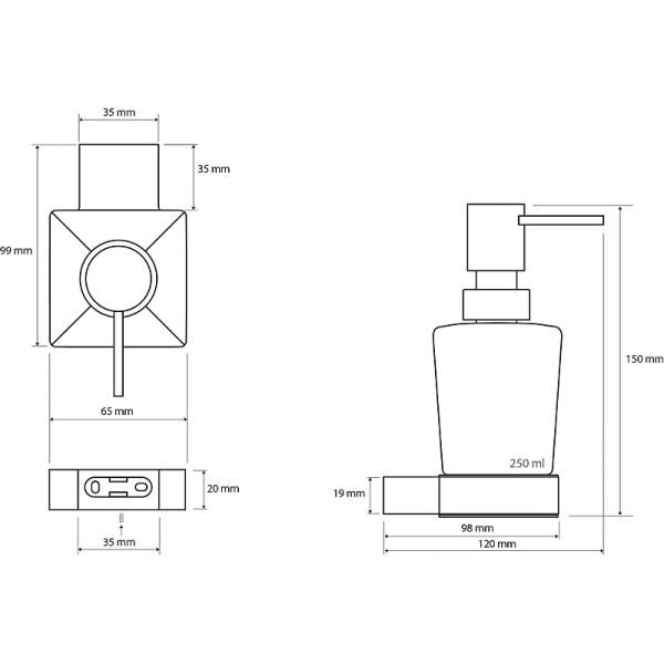 Дозатор мыла Bemeta Via 135009042
