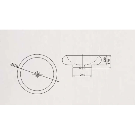 Раковина 50x50 см SSWW CL3040