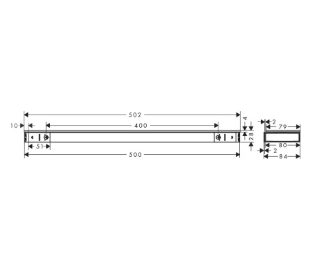 Полка hansgrohe Rainfinity Shelf 500 26844700
